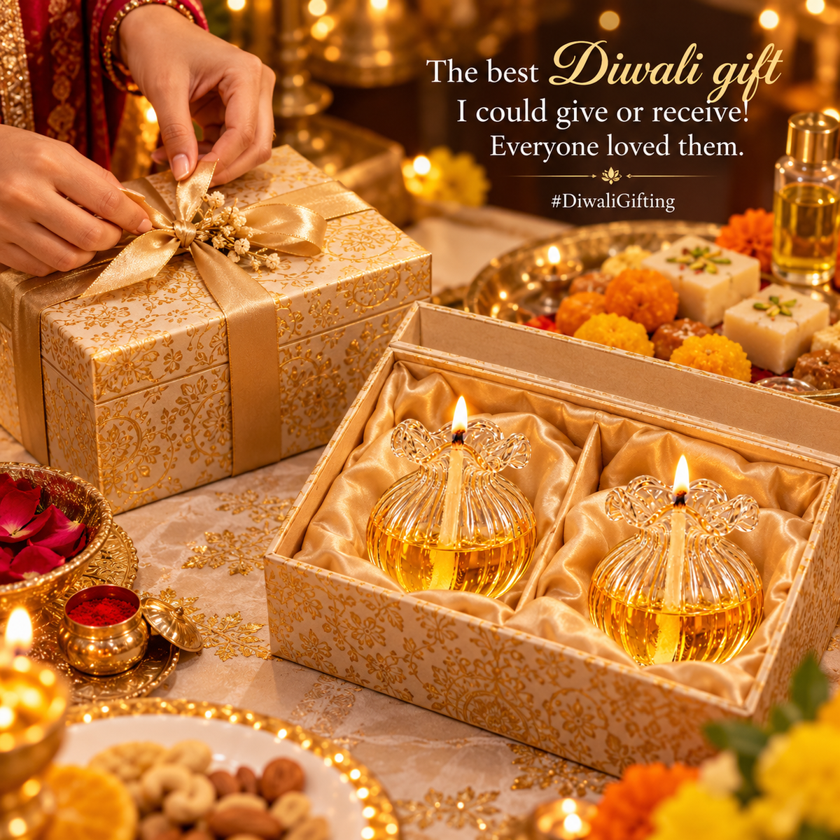 Premium Glass Modak Diya ** Dewali Offer **