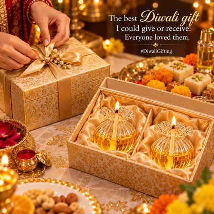 Premium Glass Modak Diya ** Dewali Offer **