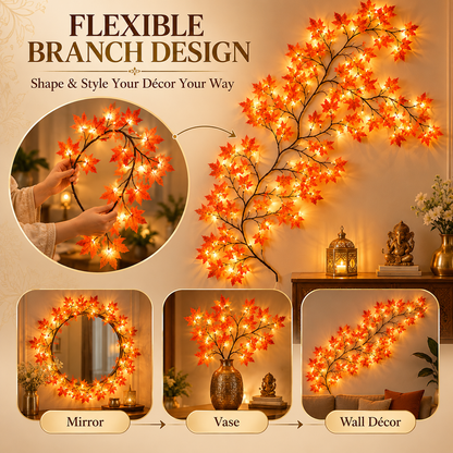 Maple Leaf LED Tree Branch Wall Decor Light