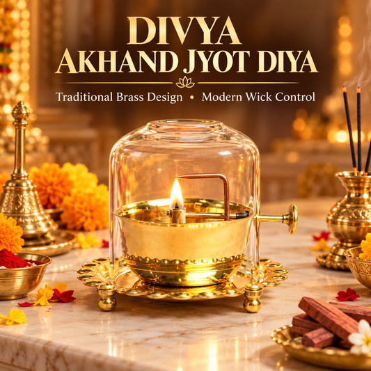 Premium Akhand Jyot Diya With Wick Adjustment