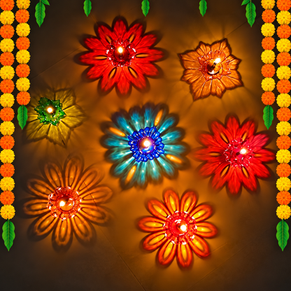 Festive Reflection 3D Diya