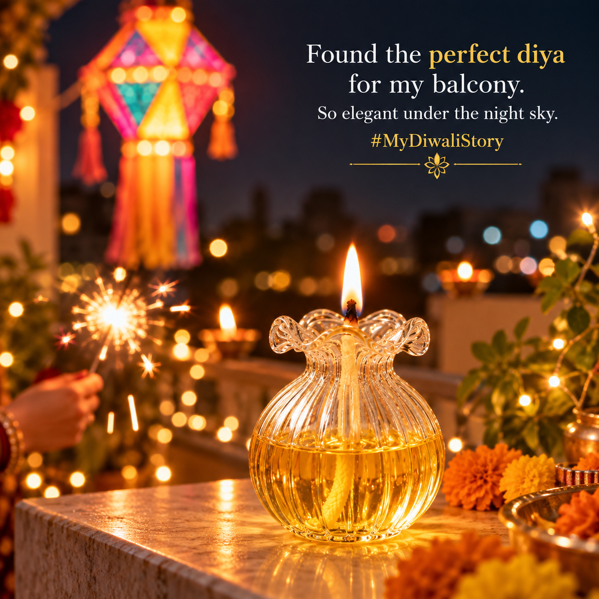 Premium Glass Modak Diya ** Dewali Offer **