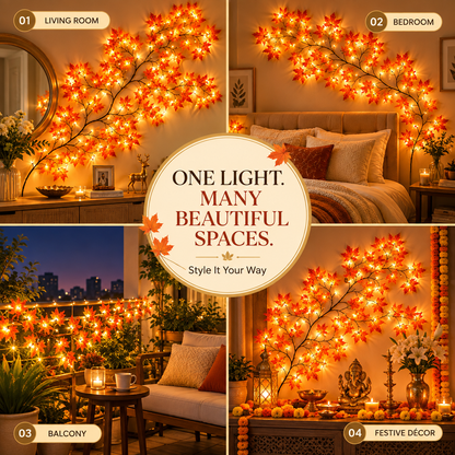 Maple Leaf LED Tree Branch Wall Decor Light