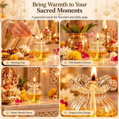 Premium Glass Modak Diya
