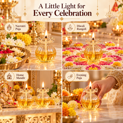 Premium Glass Modak Diya