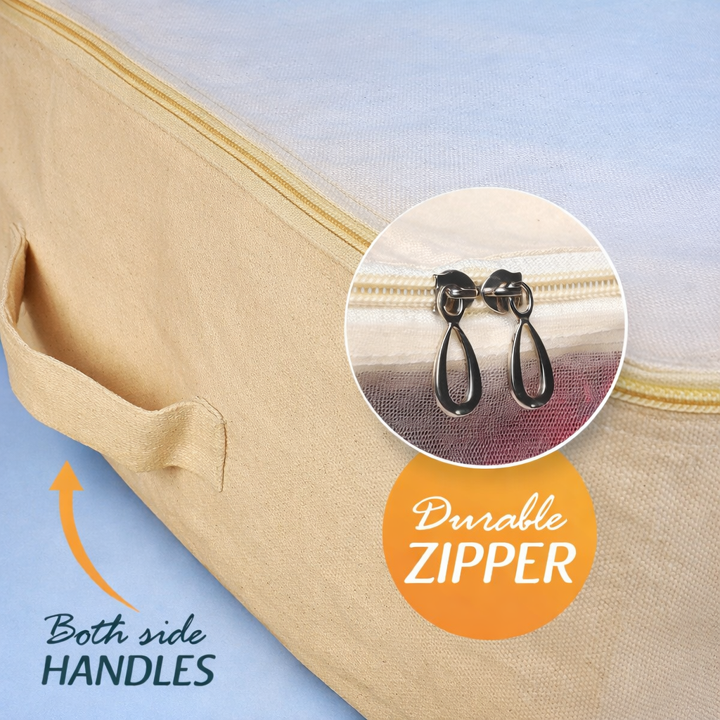 Premium canvas cotton clothes storage bags