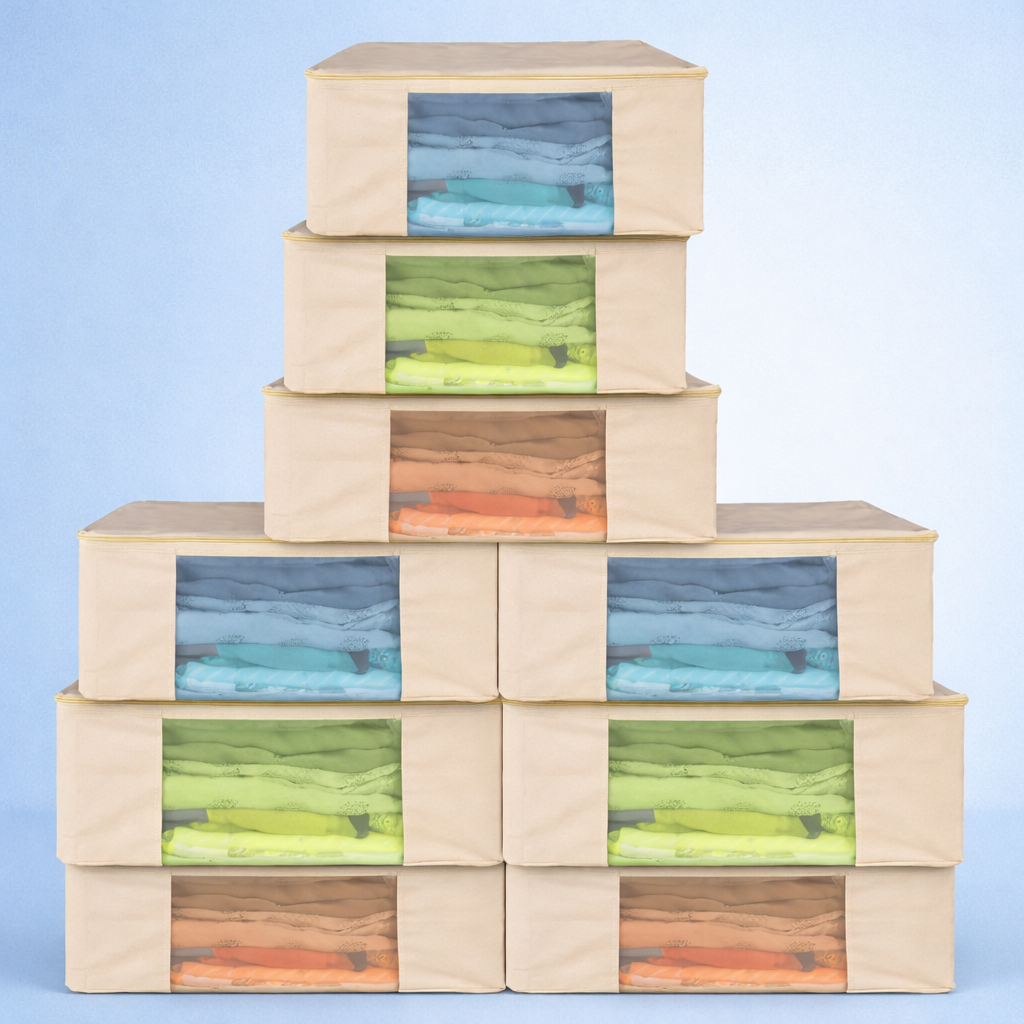 Premium canvas cotton clothes storage bags