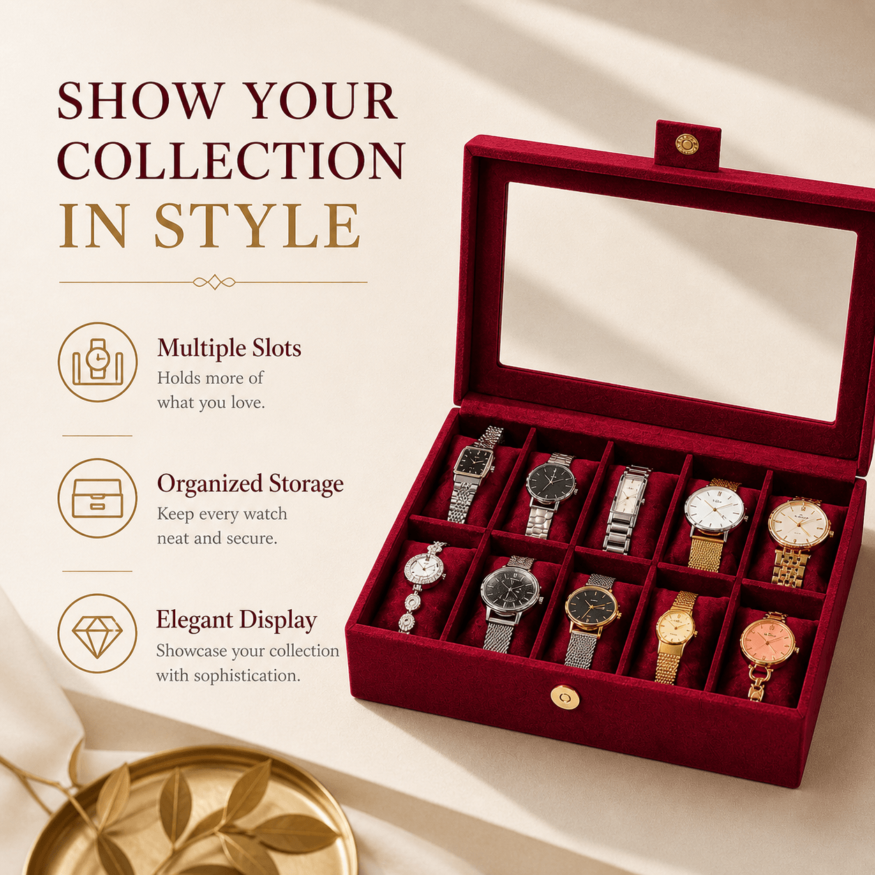 Premium Velvet Watches Box