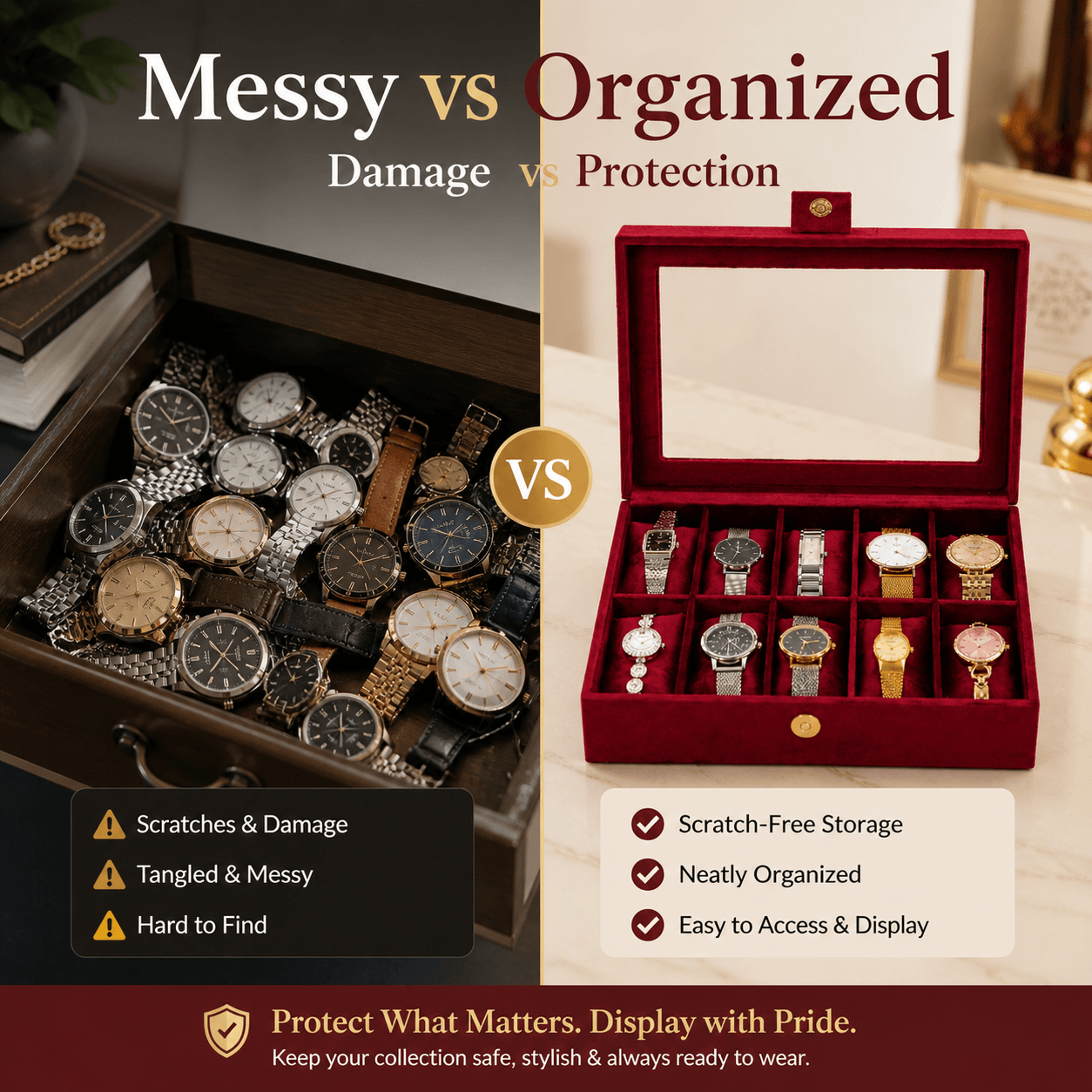 Premium Velvet Watches Box
