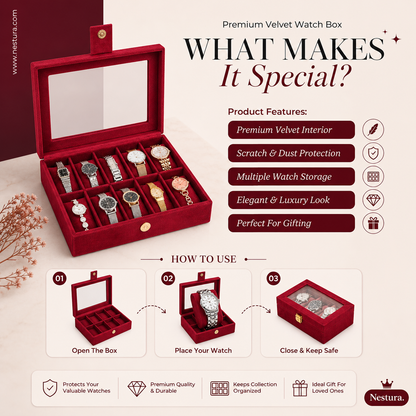 Premium Velvet Watches Box