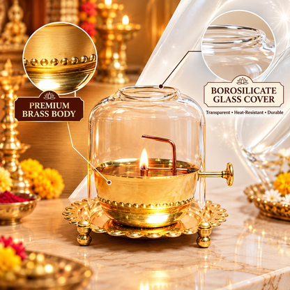 Premium Akhand Jyot Diya With Wick Adjustment