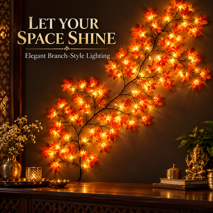 Maple Leaf LED Tree Branch Wall Decor Light