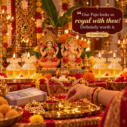 Premium Glass Modak Diya ** Dewali Offer **