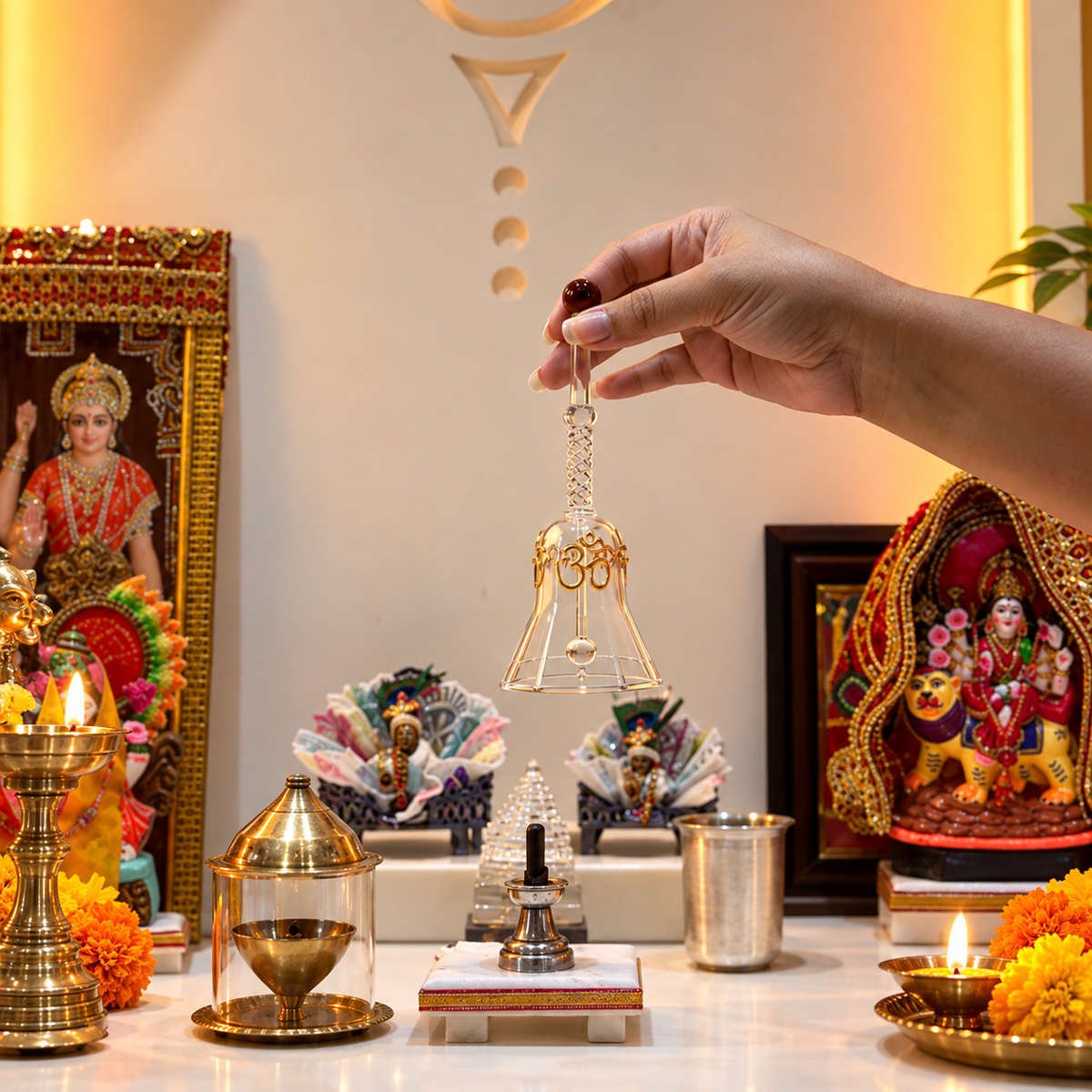 Traditional Puja Bell with Om Design