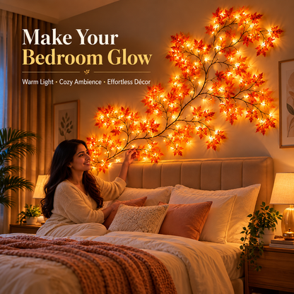 Maple Leaf LED Tree Branch Wall Decor Light